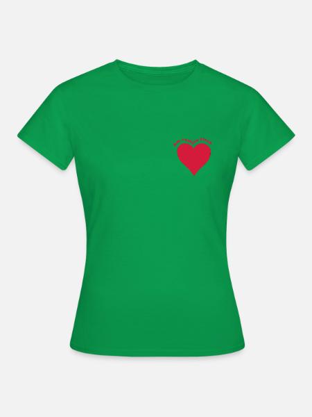 Herz am rechten Fleck - Frauen T-Shirt - Kelly Green