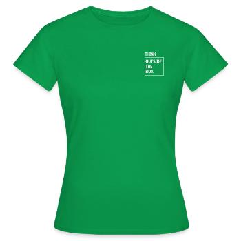 Pensez | En dehors des sentiers battus - T-shirt Femme - vert - Devant - AI Model Female 172 dark (172cm)