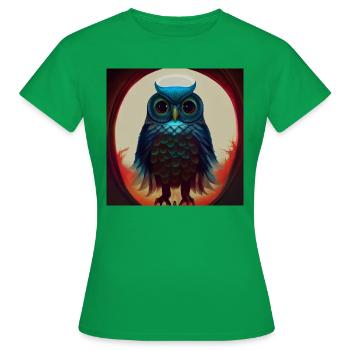 Sacred Owl - Frauen T-Shirt - Kelly Green - Vorne - AI Model Female 172 dark (172cm)