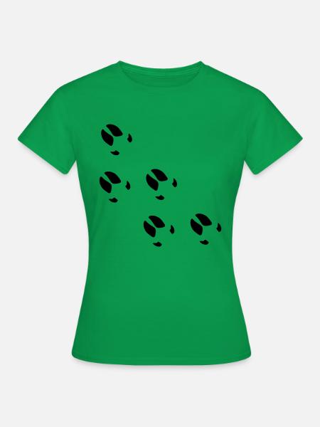 fingerabdruck schwein spuren - Frauen T-Shirt - Kelly Green