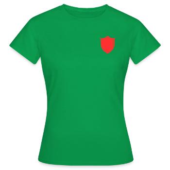 shield logo - Frauen T-Shirt - Kelly Green - Vorne - AI Model Female 172 dark (172cm)