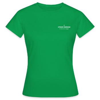 4 STROKE FREEDOM motorcycle vlogger - Women's T-Shirt - kelly green - Front - AI Model Female 172 dark (172cm)
