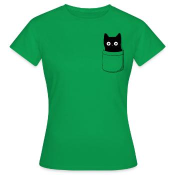 Katzentasche - Frauen T-Shirt - Kelly Green - Vorne - AI Model Female 172 dark (172cm)