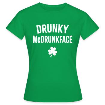 Ivrogne McDrunkface - T-shirt Femme - vert - Devant - AI Model Female 172 dark (172cm)