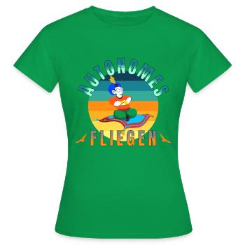 autonomes fliegen keine neue technologie teppich - Frauen T-Shirt - Kelly Green - Vorne - AI Model Female 172 dark (172cm)
