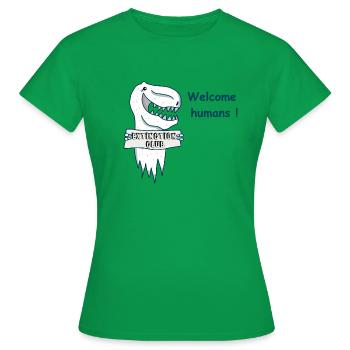 Club extinction - Women's T-Shirt - kelly green - Front - AI Model Female 172 dark (172cm)