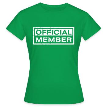 OFFICIAL MEMBER - Frauen T-Shirt - Kelly Green - Vorne - AI Model Female 172 dark (172cm)
