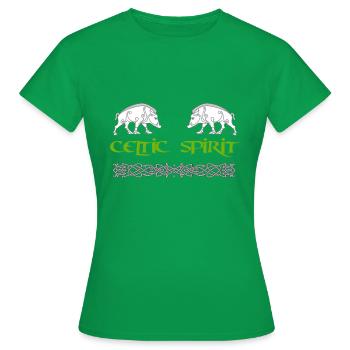 Celtic Spirit - Eber - Frauen T-Shirt - Kelly Green - Vorne - AI Model Female 172 dark (172cm)