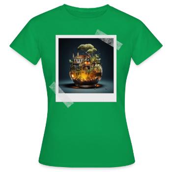 my drink is my castle - Frauen T-Shirt - Kelly Green - Vorne - AI Model Female 172 dark (172cm)