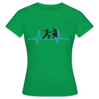 Gesellschaftstanz Liebhaber Lifeline - Frauen T-Shirt - Kelly Green - Vorne - AI Model Female 172 dark (172cm)