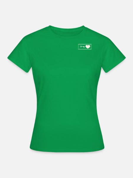 Herz mit Schlüssel - Frauen T-Shirt - Kelly Green