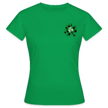 EIN GLÜCKSKLEE - Frauen T-Shirt - Kelly Green - Vorne - AI Model Female 172 dark (172cm)