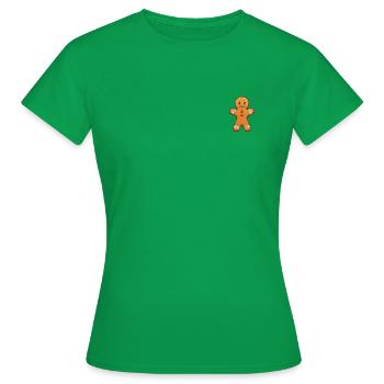 Lebkuchenmann - Frauen T-Shirt - Kelly Green - Vorne - AI Model Female 172 dark (172cm)