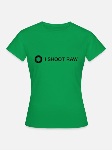 I shoot raw - Frauen T-Shirt - Kelly Green