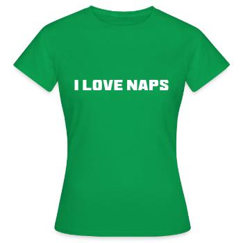 J’adore les siestes - T-shirt Femme - vert - Devant - AI Model Female 172 dark (172cm)
