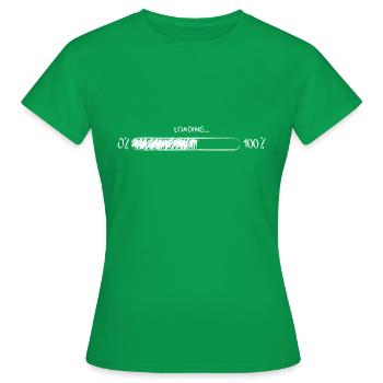 Bleistiftskizze Ladebalken - Frauen T-Shirt - Kelly Green - Vorne - AI Model Female 172 dark (172cm)