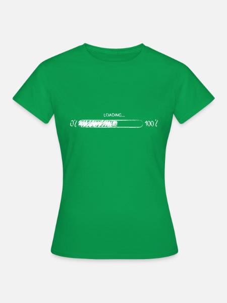 Bleistiftskizze Ladebalken - Frauen T-Shirt - Kelly Green