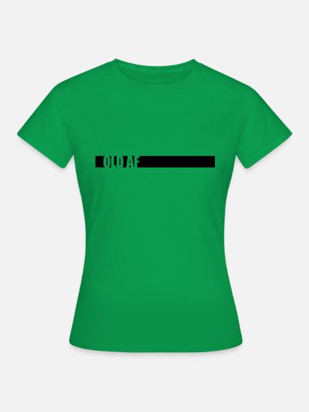 old AF Text Logo - Frauen T-Shirt - Kelly Green