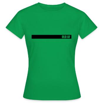 old AF Text Logo - Frauen T-Shirt - Kelly Green - Vorne - AI Model Female 172 dark (172cm)