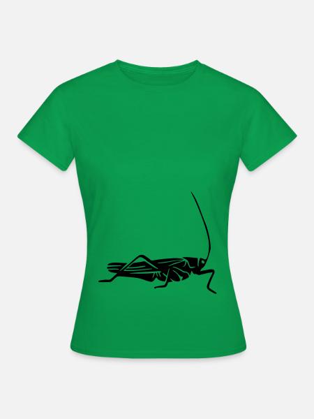 Heuschrecke, Grashüpfer, Grille - Frauen T-Shirt - Kelly Green