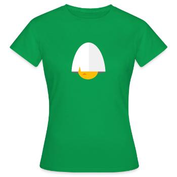 Calimero - Küken - Frauen T-Shirt - Kelly Green - Vorne - AI Model Female 172 dark (172cm)