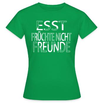 fleischlos pro vegan essen veganismus statement - Frauen T-Shirt - Kelly Green - Vorne - AI Model Female 172 dark (172cm)