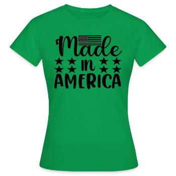 Made In America - Frauen T-Shirt - Kelly Green - Vorne - AI Model Female 172 dark (172cm)