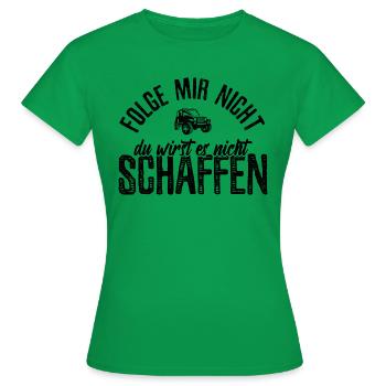 Geländewagen - Frauen T-Shirt - Kelly Green - Vorne - AI Model Female 172 dark (172cm)