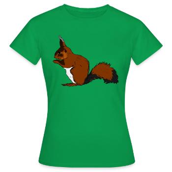 squirrel28 - T-shirt Femme - vert - Devant - AI Model Female 172 dark (172cm)