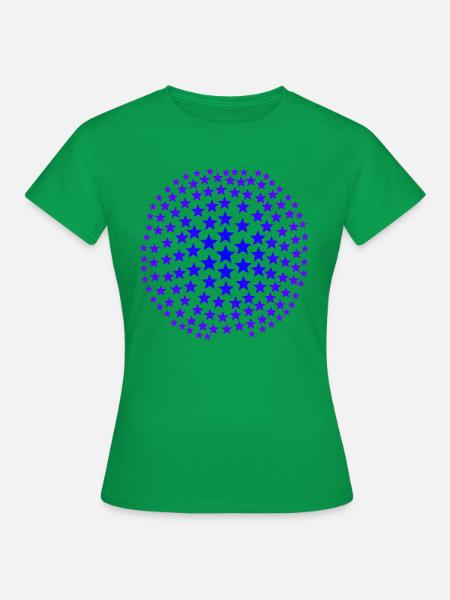 Sterne blau lila Geschenkidee - Frauen T-Shirt - Kelly Green