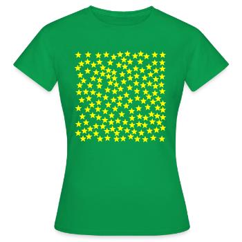 Gelbe Sterne Geschenkidee gelb - Frauen T-Shirt - Kelly Green - Vorne - AI Model Female 172 dark (172cm)