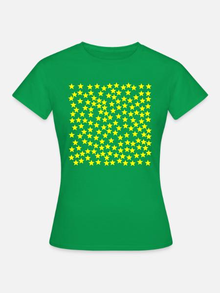 Gelbe Sterne Geschenkidee gelb - Frauen T-Shirt - Kelly Green