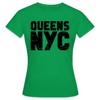 Queens NYC - T-shirt Femme - vert - Devant - AI Model Female 172 dark (172cm)