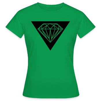 diamant - Frauen T-Shirt - Kelly Green - Vorne - AI Model Female 172 dark (172cm)