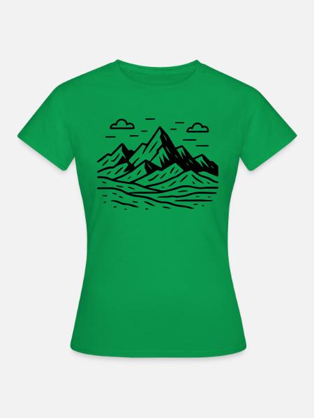 Berg Landschaft - Frauen T-Shirt - Kelly Green