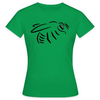 Bee drawing (line drawing) - Women's T-Shirt - kelly green - Front - AI Model Female 172 dark (172cm)