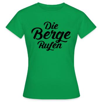 Die Berge - Frauen T-Shirt - Kelly Green - Vorne - AI Model Female 172 dark (172cm)
