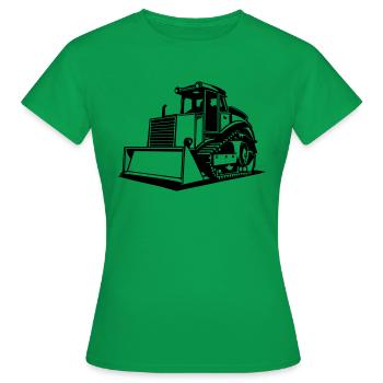 Bulldozer-Isolierung - Frauen T-Shirt - Kelly Green - Vorne - AI Model Female 172 dark (172cm)