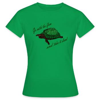 Suivez le courant - T-shirt Femme - vert - Devant - AI Model Female 172 dark (172cm)