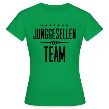 junggesellen team - Frauen T-Shirt - Kelly Green - Vorne - AI Model Female 172 dark (172cm)