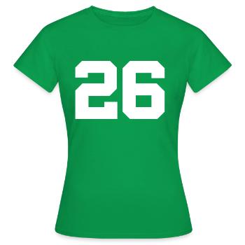 Anzahl 26 - Frauen T-Shirt - Kelly Green - Vorne - AI Model Female 172 dark (172cm)