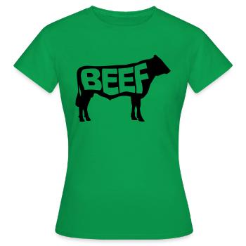 Beef - Women's T-Shirt - kelly green - Front - AI Model Female 172 dark (172cm)