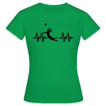 beach volley - Frauen T-Shirt - Kelly Green - Vorne - AI Model Female 172 dark (172cm)