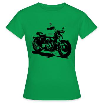 KLASSISCHES MOTORRAD - Frauen T-Shirt - Kelly Green - Vorne - AI Model Female 172 dark (172cm)