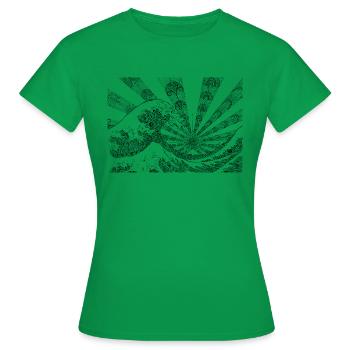 Vague de Kanagawa - T-shirt Femme - vert - Devant - AI Model Female 172 dark (172cm)