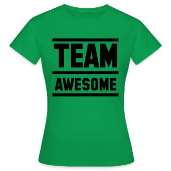 team awesome super Team - Frauen T-Shirt - Kelly Green - Vorne - AI Model Female 172 dark (172cm)