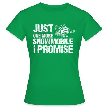Motoneige et Skidoo Design - T-shirt Femme - vert - Devant - AI Model Female 172 dark (172cm)