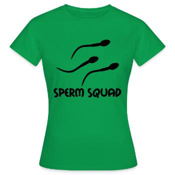 sperm squad - T-shirt Femme - vert - Devant - AI Model Female 172 dark (172cm)