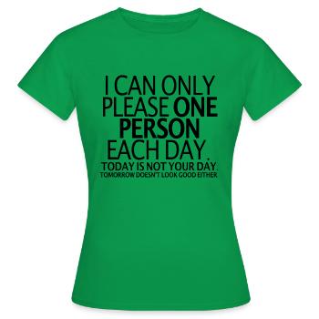 s’il vous plaît personne - T-shirt Femme - vert - Devant - AI Model Female 172 dark (172cm)