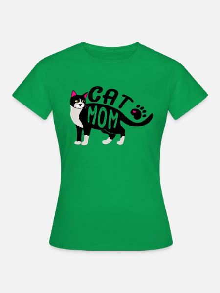 Cat Mom Shirt - Frauen T-Shirt - Kelly Green